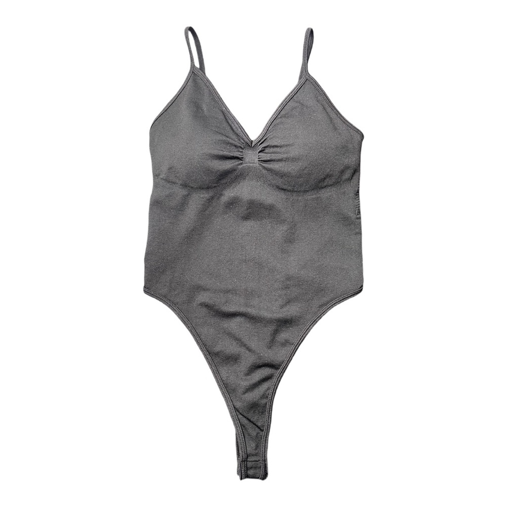 NWT No Boundaries Seamless V-Neck Bodysuit Black XS